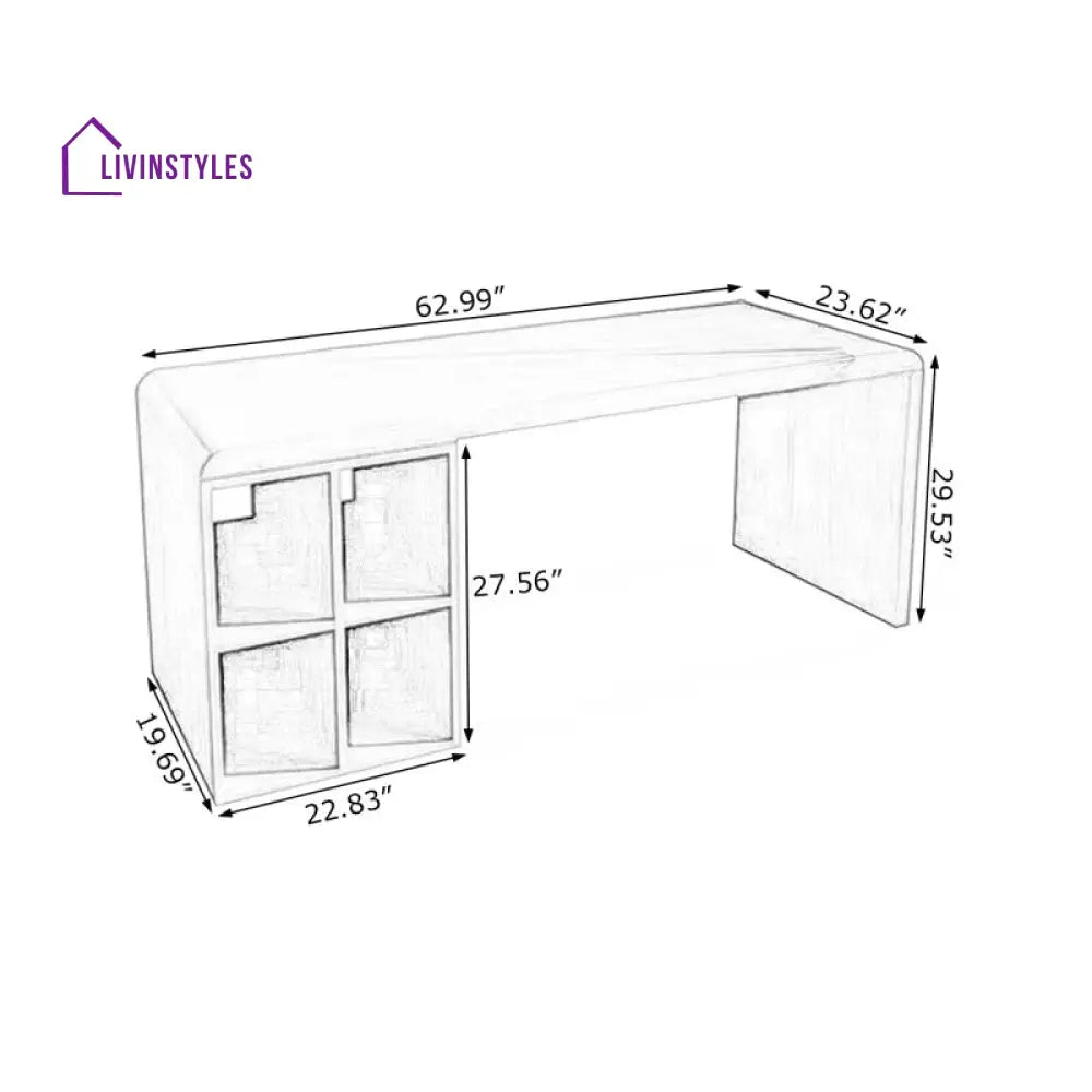 Ninel Solid Wood Study Table for Students