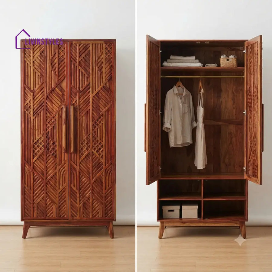 Nirali Wooden Wardrobe for Clothes | Cupboard for Clothes
