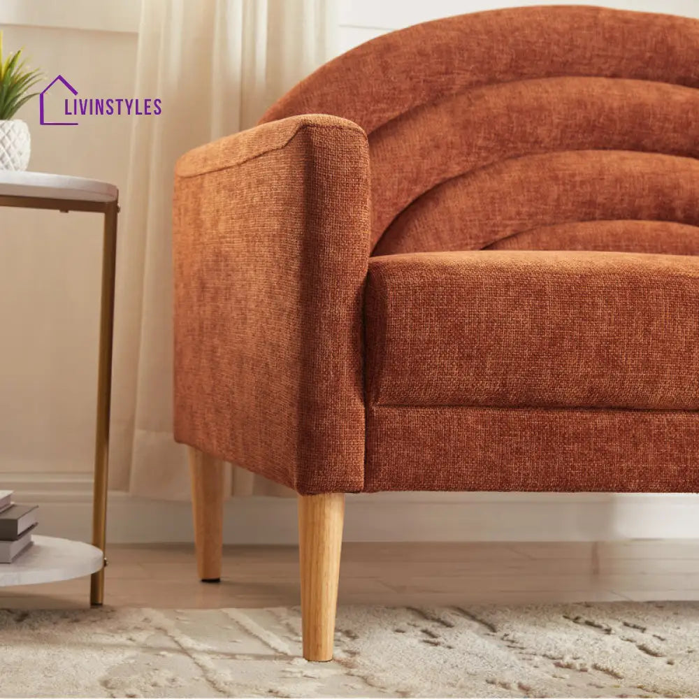 Nirvika Solid Wood and Fabric Arm Chair | Living Room Chair | Lounge Chair