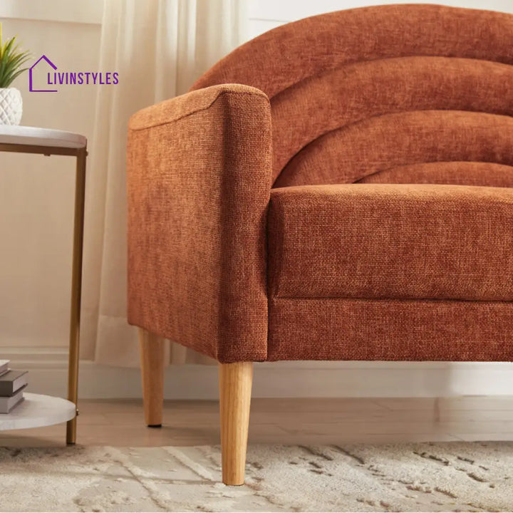 Nirvika Solid Wood and Fabric Arm Chair | Living Room Chair | Lounge Chair