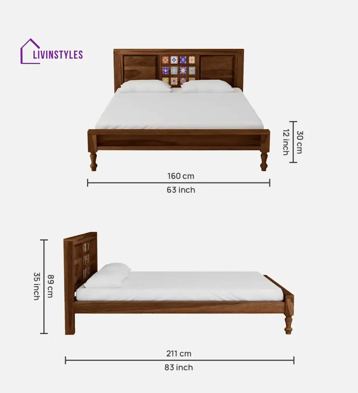 Anamika Contemporary Sheesham Wood Beds Bed without storage