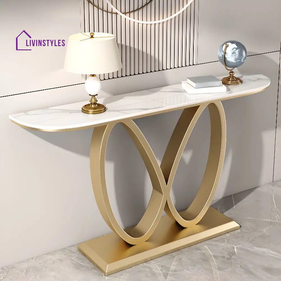 Nishit Stainless Steel Living Room Console Table