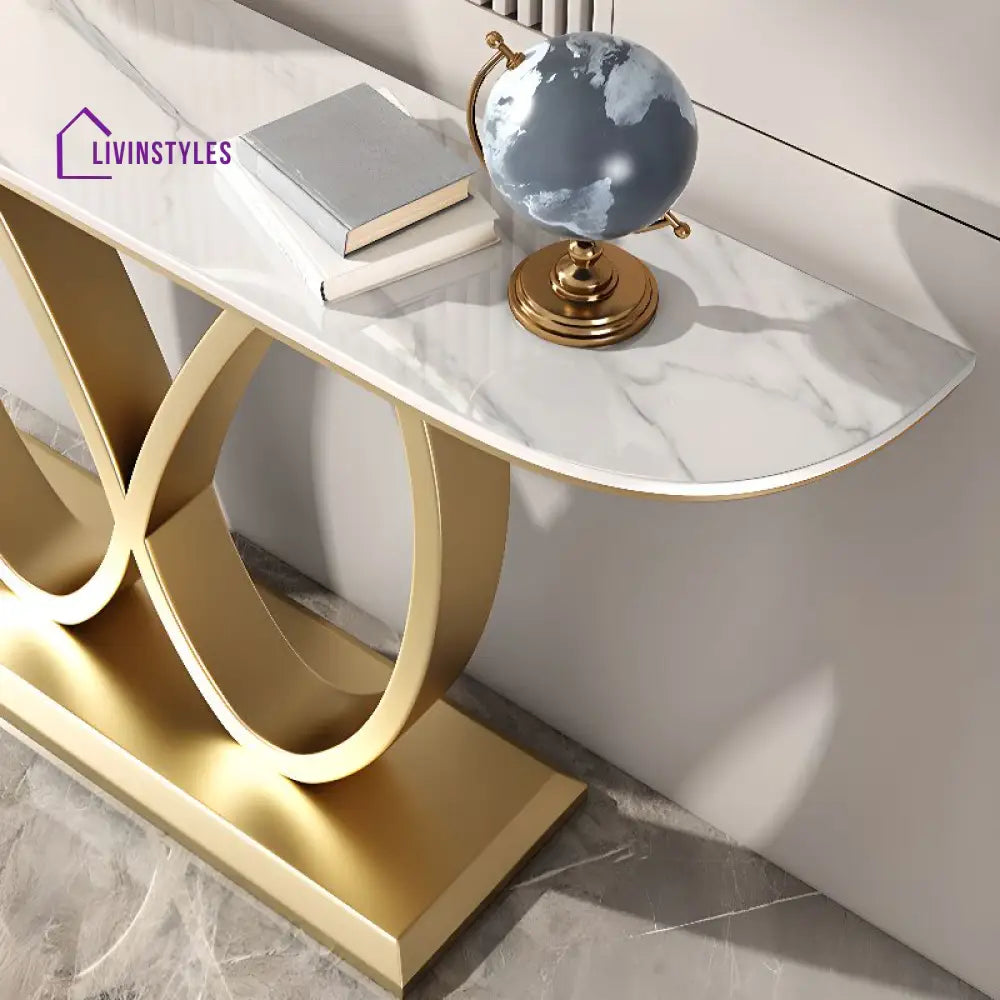 Nishit Stainless Steel Living Room Console Table