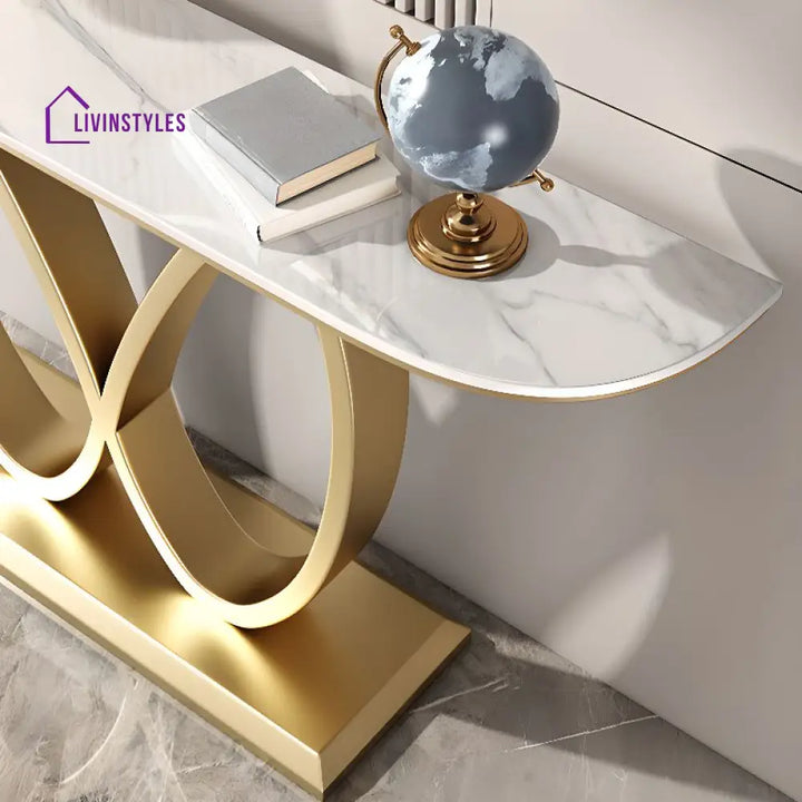 Nishit Stainless Steel Living Room Console Table