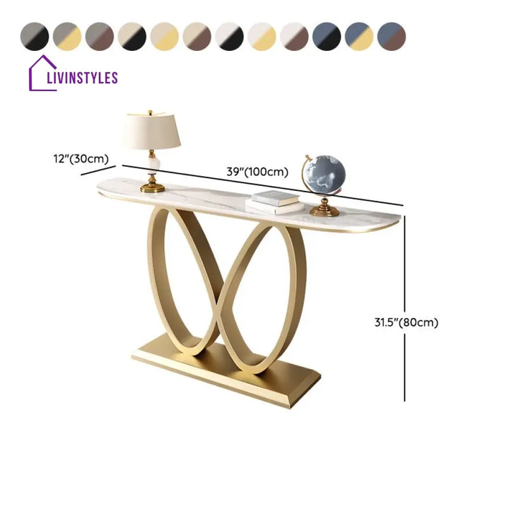 Nishit Stainless Steel Living Room Console Table