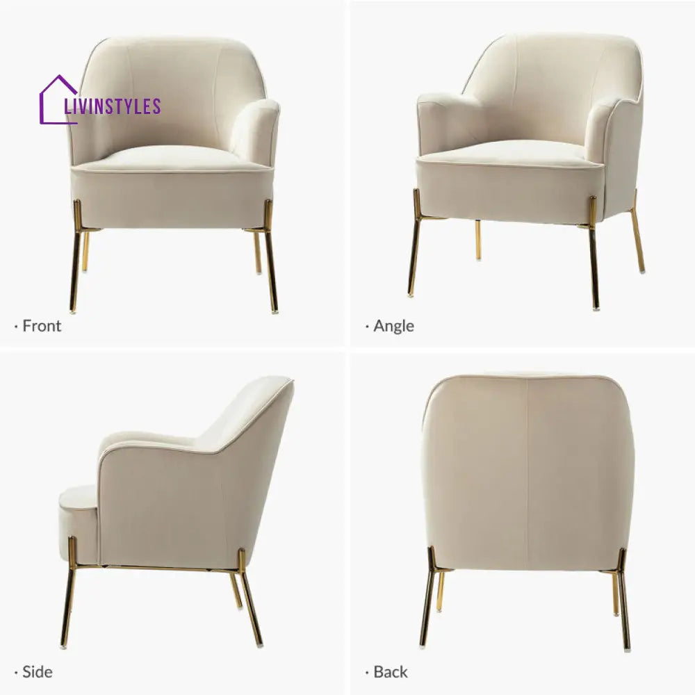 Nishita Metal and Fabric Arm Chair | Living Room Chair | Lounge Chair