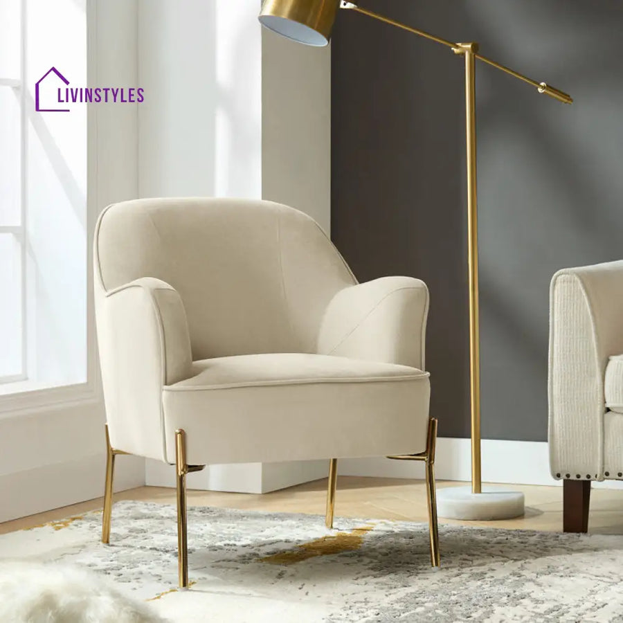 Nishita Metal and Fabric Arm Chair | Living Room Chair | Lounge Chair