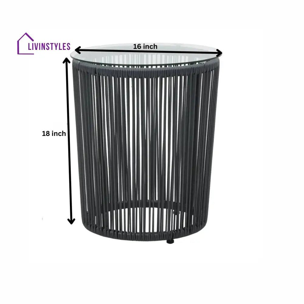 Nitra Outdoor Patio Seating Set 2 Chairs and 1 Table Set (Black) - Coffee Table Sets