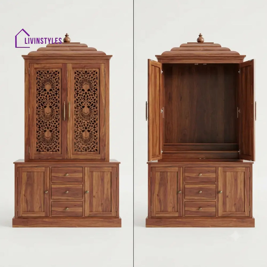 Nitya Premium Solid Wood Home Temple | Pooja Mandir for Home