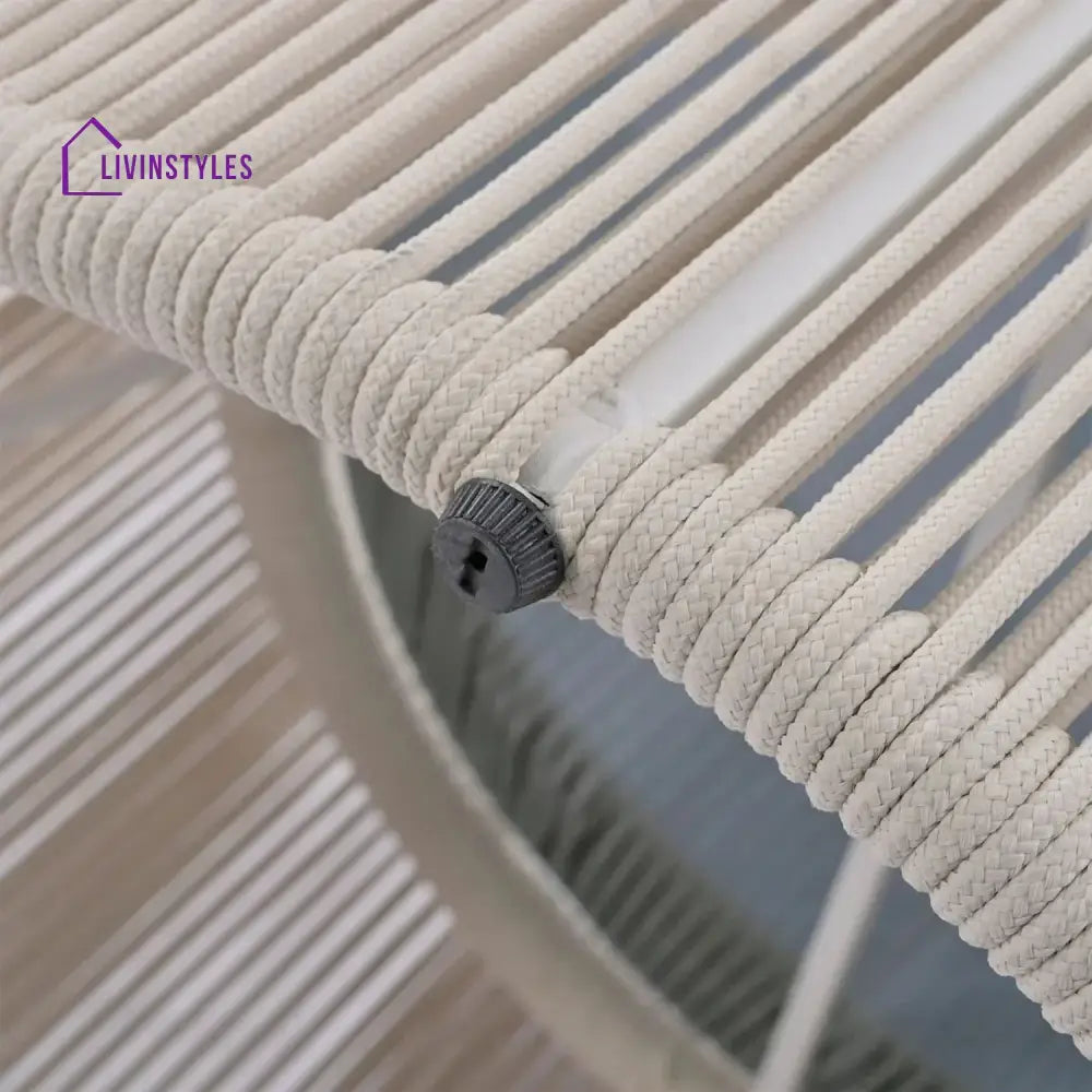 Njeri Outdoor Rope 2 Seater Patio Daybed With Side Table - Daybed