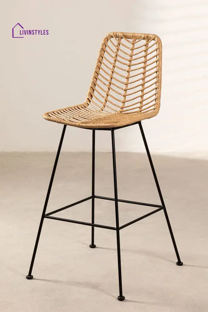 Noelia Outdoor Patio Bar Chair 1 Chair For Balcony (Honey) - Bar Sets