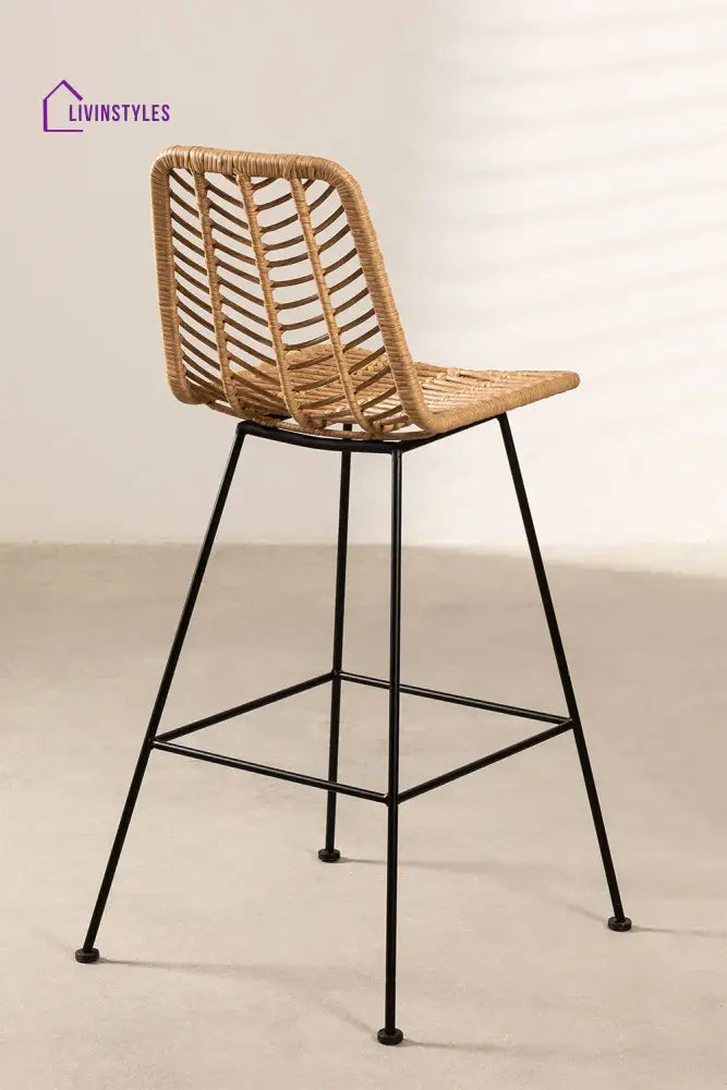 Noelia Outdoor Patio Bar Chair 1 Chair For Balcony (Honey) - Bar Sets