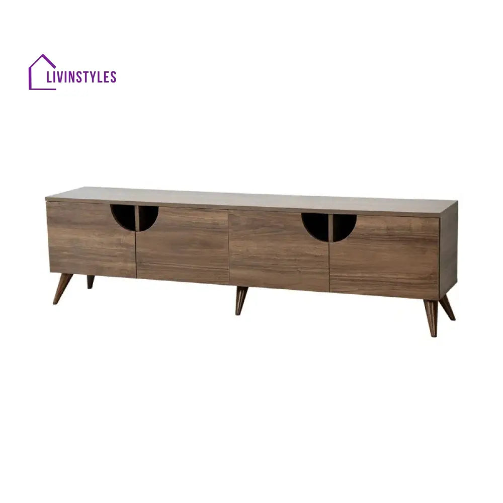 Noelia Wooden Finish Tv Unit Stand for Living Room