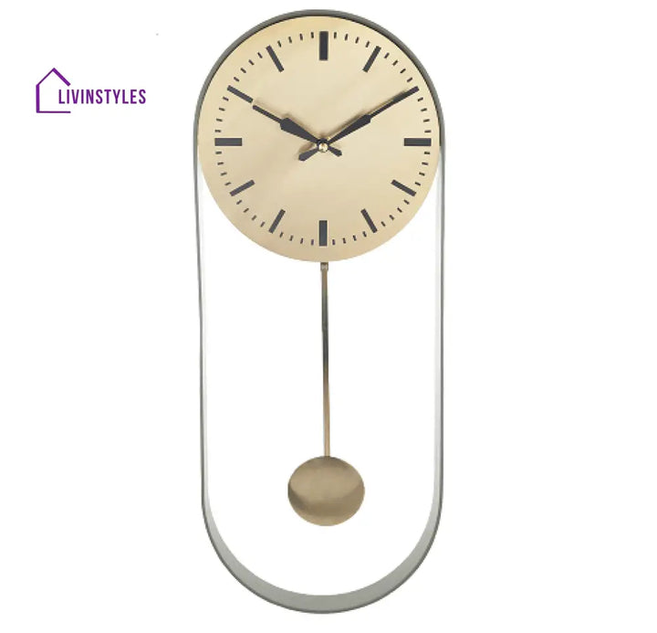 Noir Pendulum Wall Clock With Black Frame