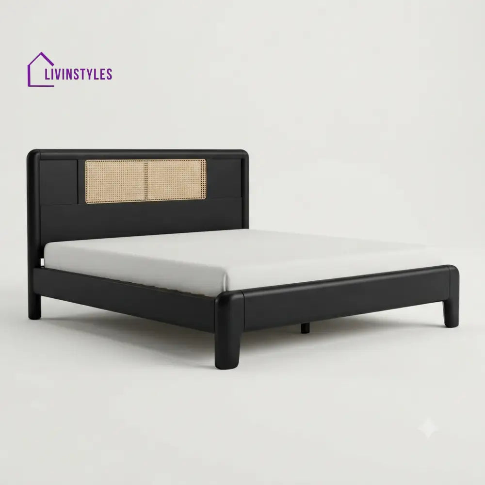 Nokwazi Wooden Double Bed | King Size Bed | Queen Size Bed - Bed Without Storage
