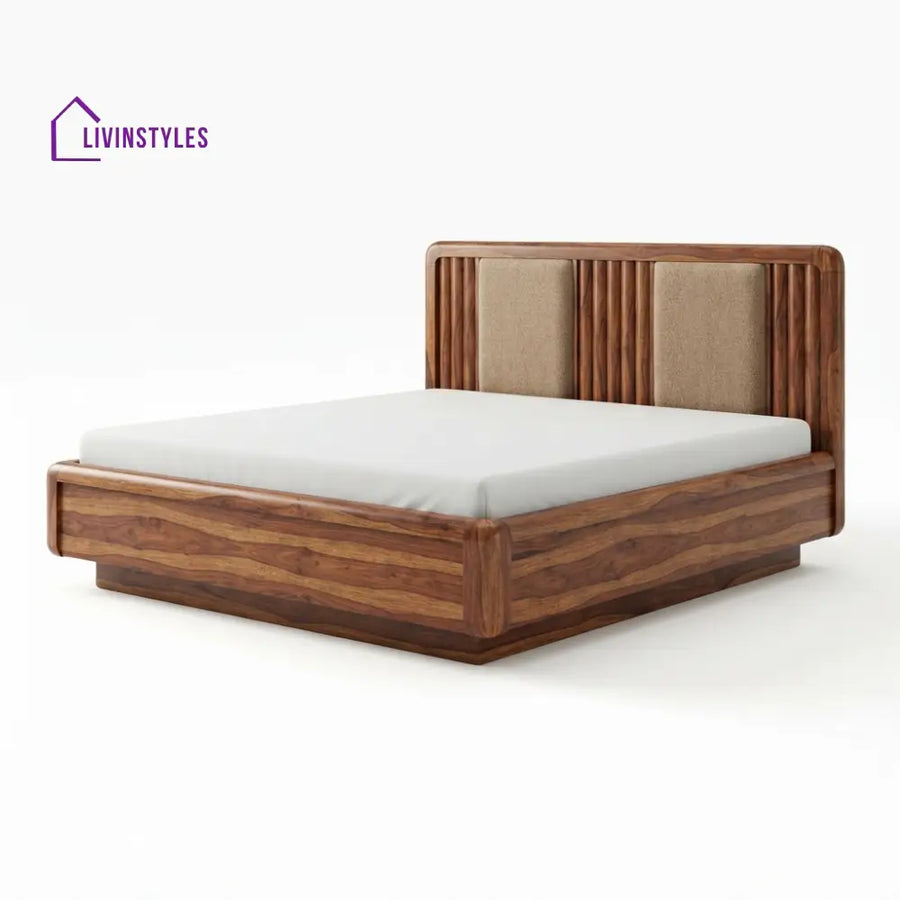 Nomsa Wooden Double Bed | King Size Bed | Queen Size Bed - Bed Without Storage