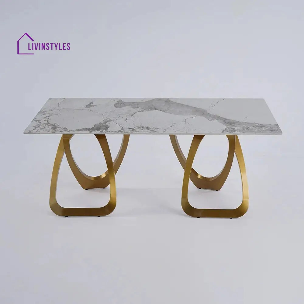 Nonna 8 Seater Dining Table Set | Marble Top Dining Table and Luxury Dining Chairs