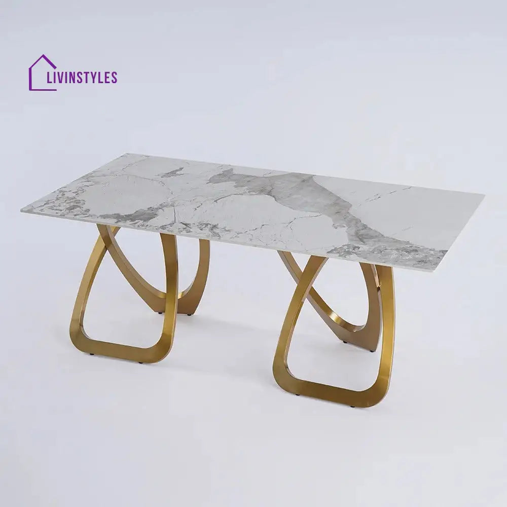 Nonna 8 Seater Dining Table Set | Marble Top Dining Table and Luxury Dining Chairs