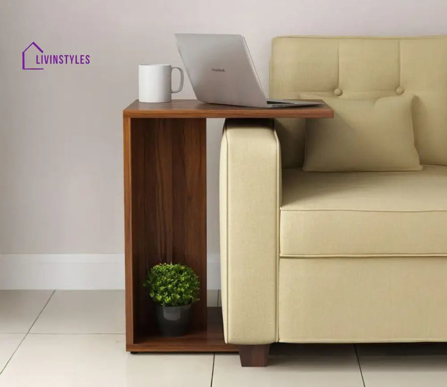 Nonna C shaped Side Table for Living Room | Laptop Table