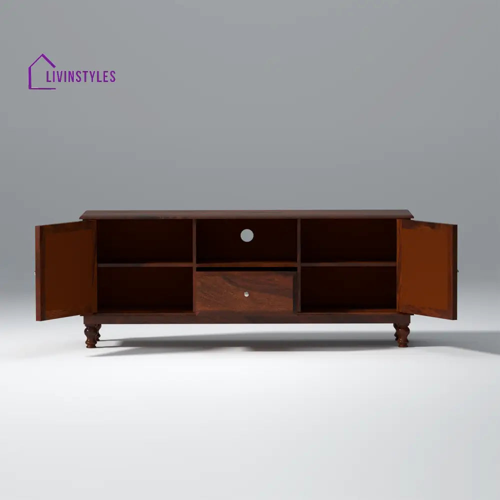 Nonna Sheesham Wood TV Unit in Dark Maharani Colour tv units