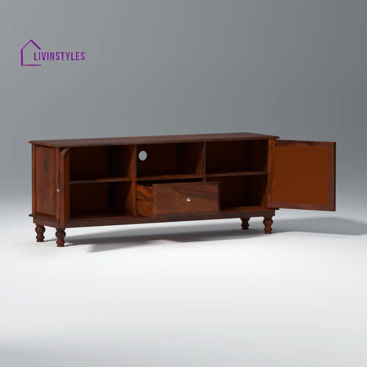 Nonna Sheesham Wood TV Unit in Dark Maharani Colour tv units