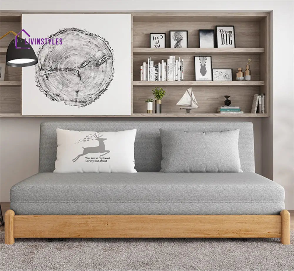 Solid Wood Frame Modern Convertible Sofa Bed With Underneath Storage SOFA BED