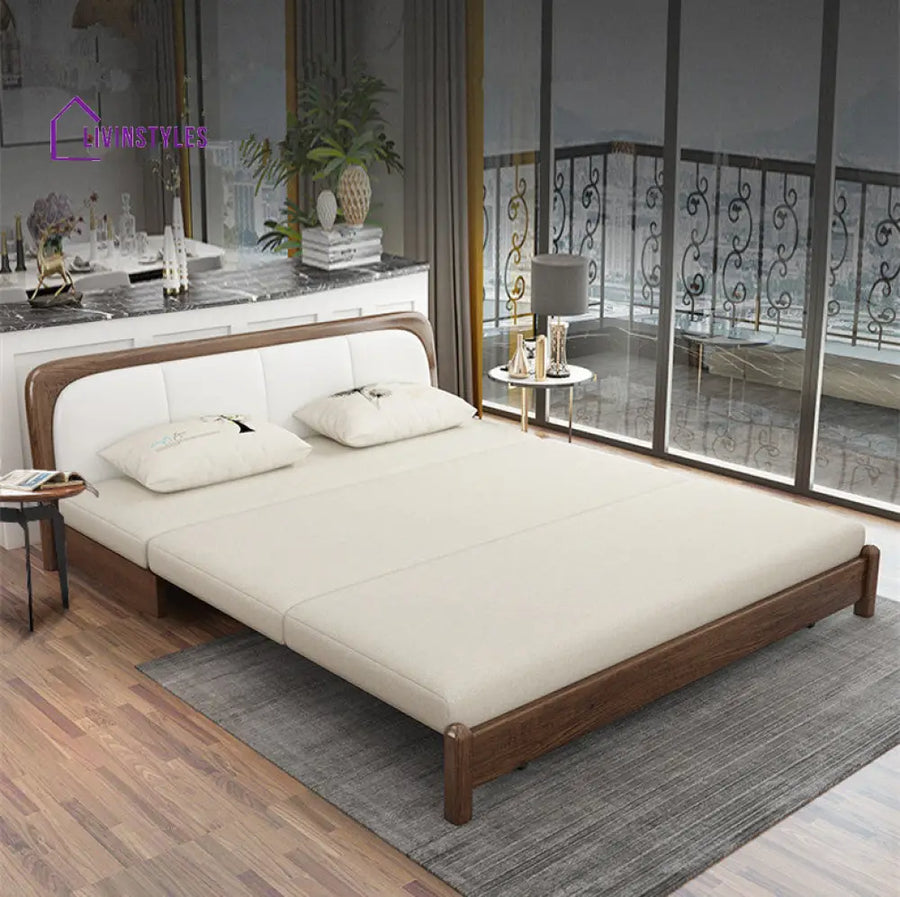 Solid Wood Frame Modern Convertible Sofa Bed With Underneath Storage SOFA BED