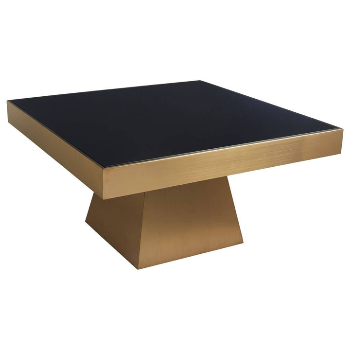 Neha Square Gold Finish Coffee Table Living