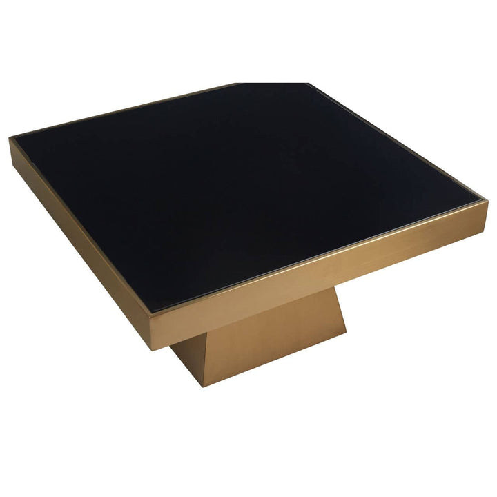 Neha Square Gold Finish Coffee Table Living