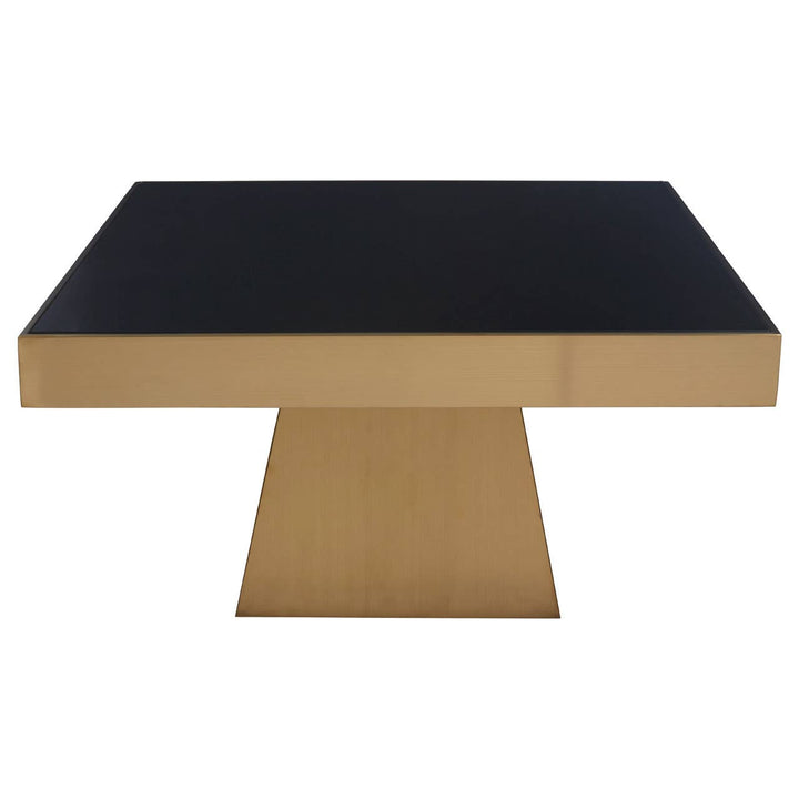 Neha Square Gold Finish Coffee Table Living