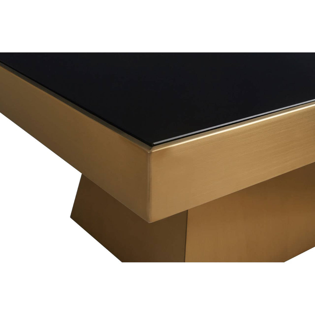 Neha Square Gold Finish Coffee Table Living