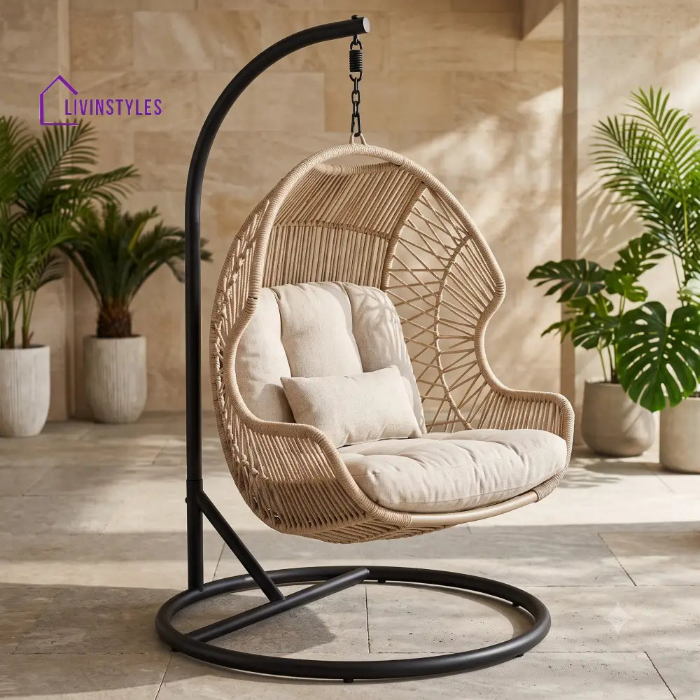 Norbert Premium MS Frame with Powder Coated Outdoor Swing Chair with Stand
