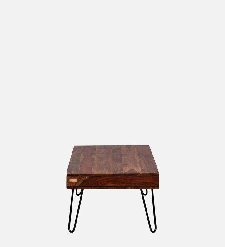 Gumina Sheesham Wood Coffee Table In Rustic Teak Finish