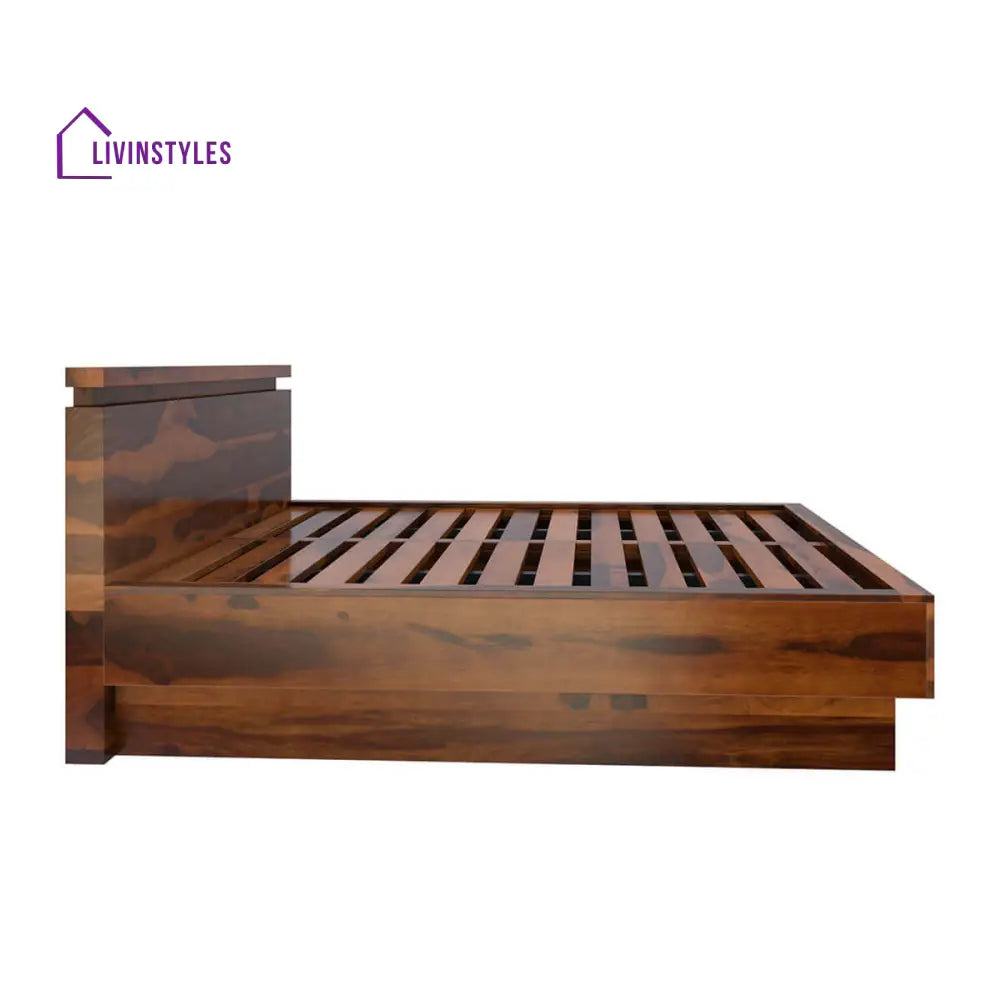 Akande Solid Sheesham Wood Bed Frame