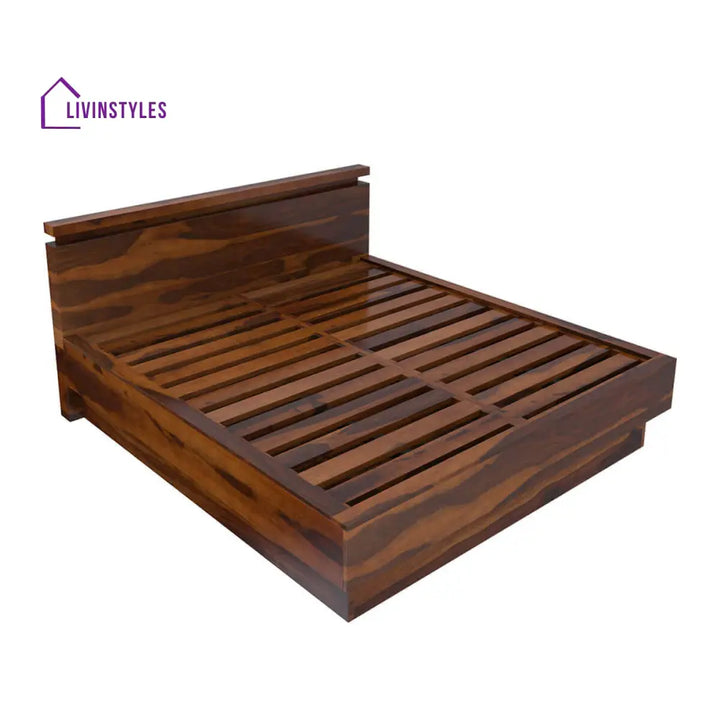 Akande Solid Sheesham Wood Bed Frame
