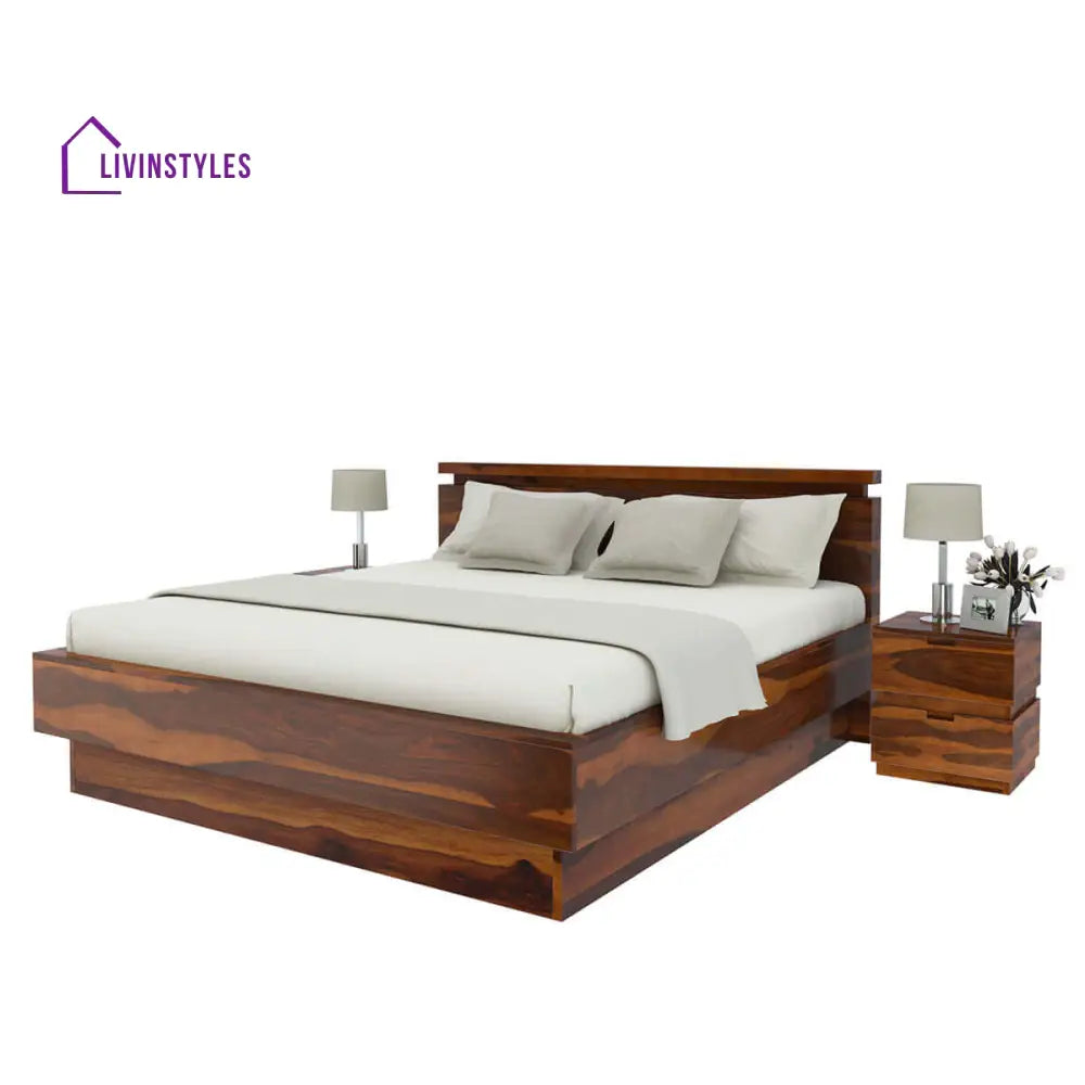 Akande Solid Sheesham Wood Bed Frame