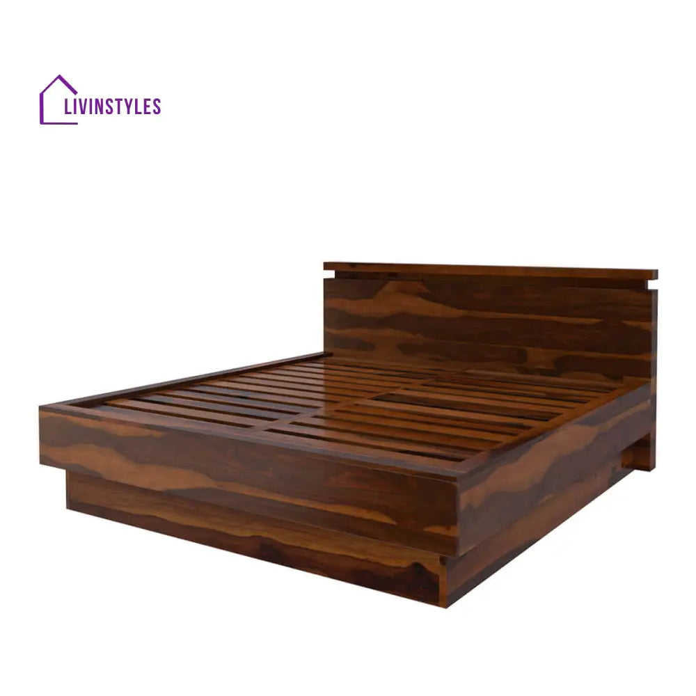 Akande Solid Sheesham Wood Bed Frame