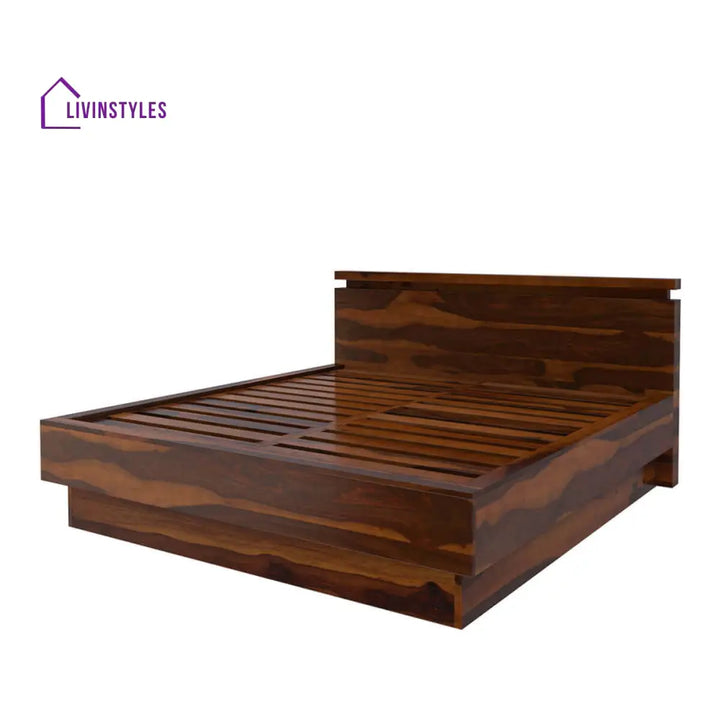 Akande Solid Sheesham Wood Bed Frame