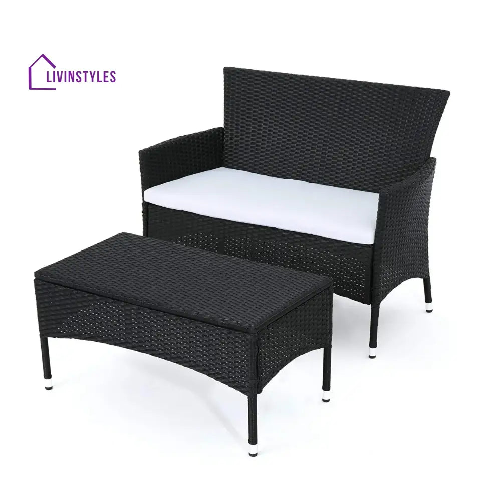 Nova 2-Piece Outdoor Rattan Wicker Loveseat Sofa - Sofa Set