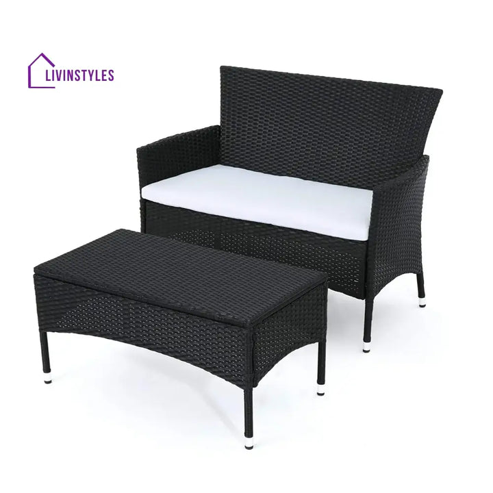 Nova 2-Piece Outdoor Rattan Wicker Loveseat Sofa - Sofa Set
