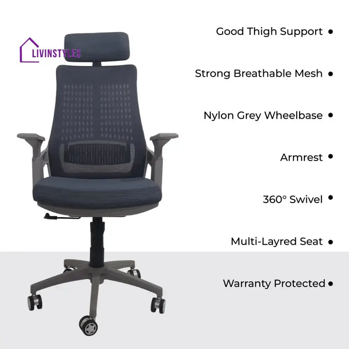 Nova Executive High Back Office Chair | Grey