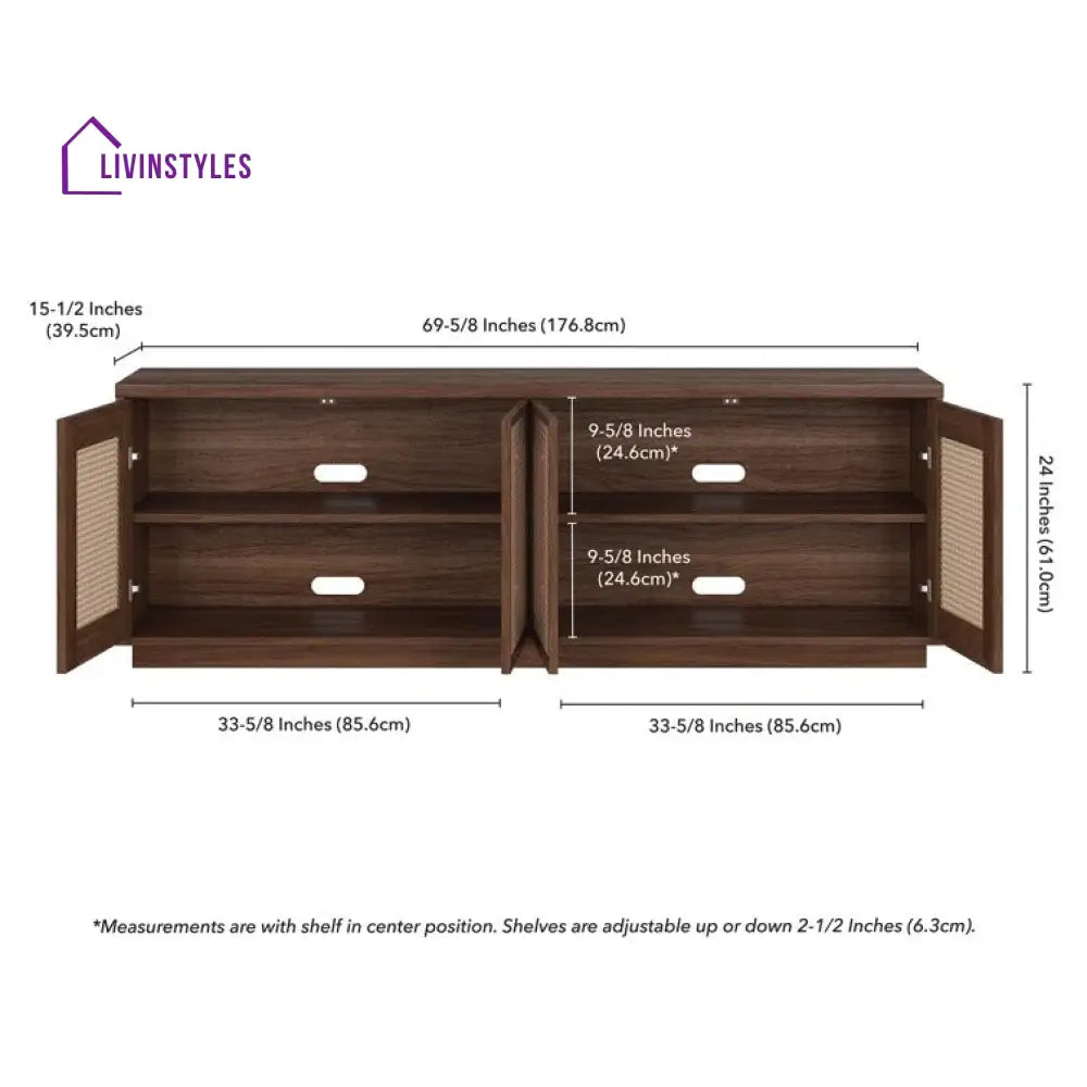 Nova Wooden Finish Tv Unit Stand for Living Room