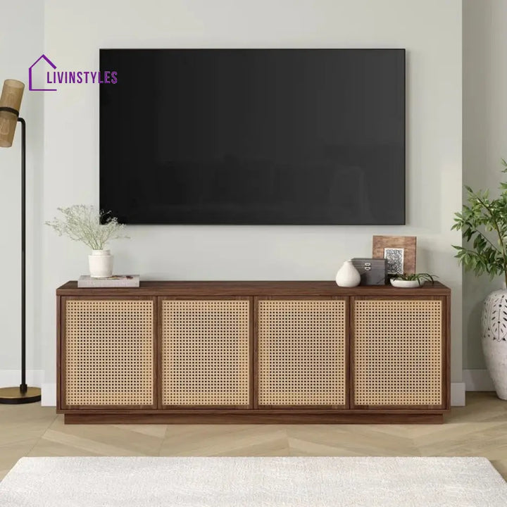 Nova Wooden Finish Tv Unit Stand for Living Room