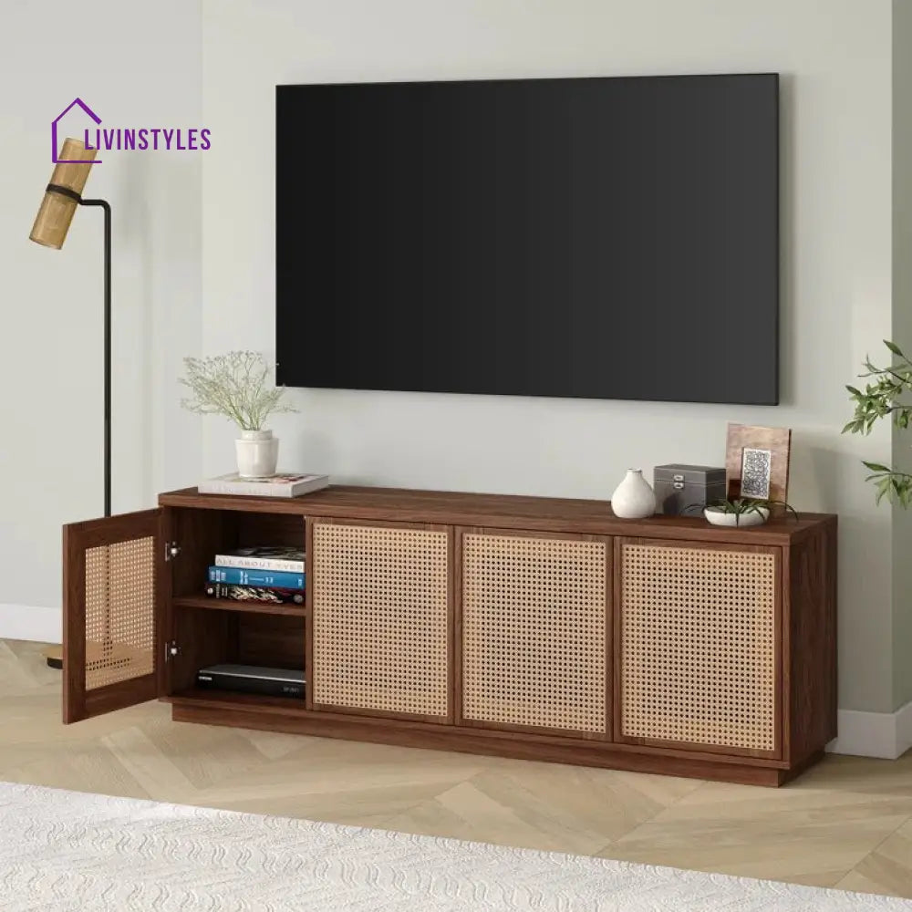 Nova Wooden Finish Tv Unit Stand for Living Room