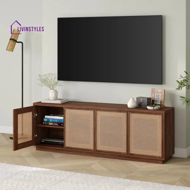 Nova Wooden Finish Tv Unit Stand for Living Room