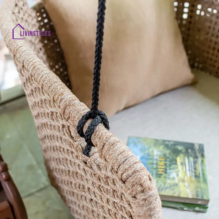 Novia Single Seater Hanging Swing Without Stand For Balcony Garden Swing (Honey) - Swings