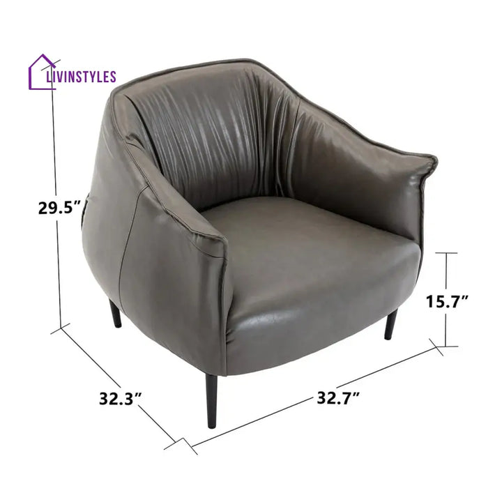 Noyabrina Tufted Bergère Chair Grey Furniture