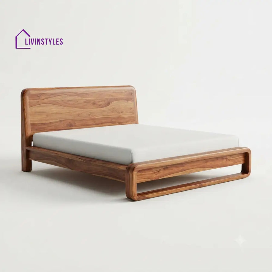 Ntando Wooden Double Bed | King Size Bed | Queen Size Bed - Bed Without Storage