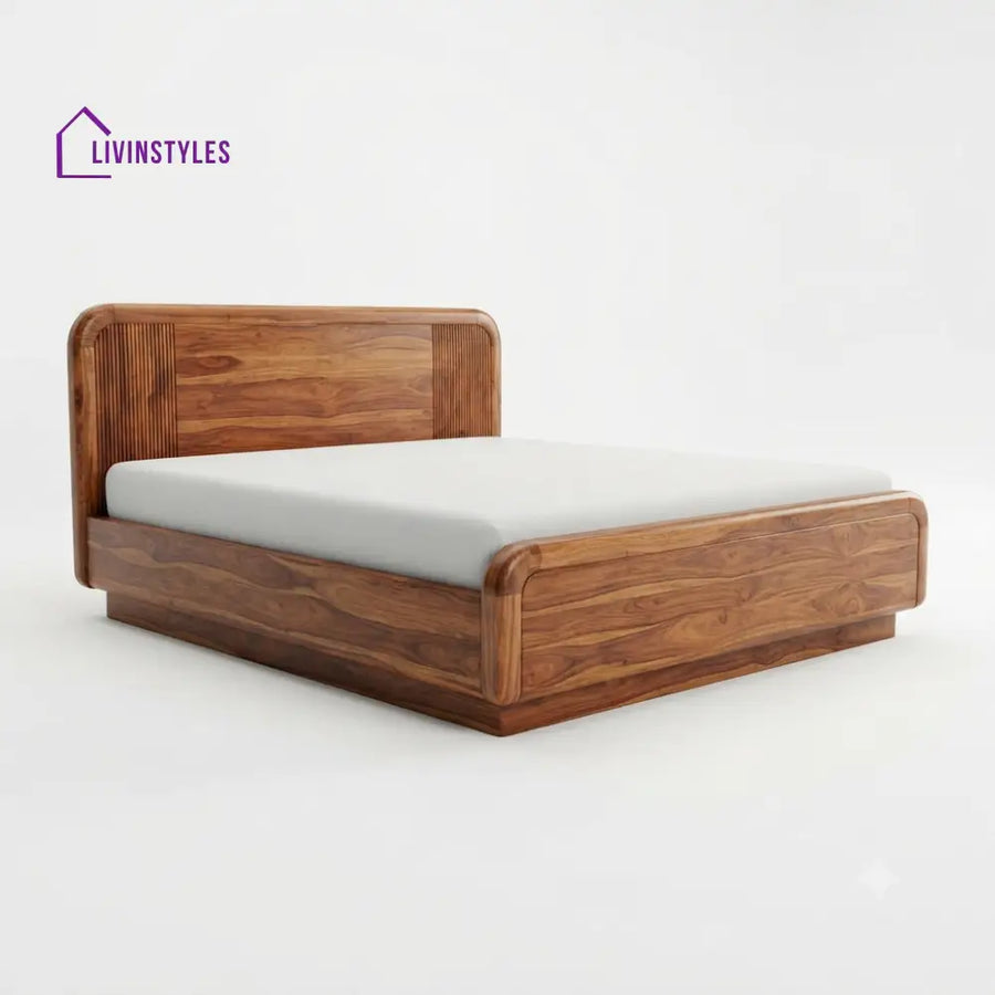 Ntombi Wooden Double Bed | King Size Bed | Queen Size Bed - Bed Without Storage