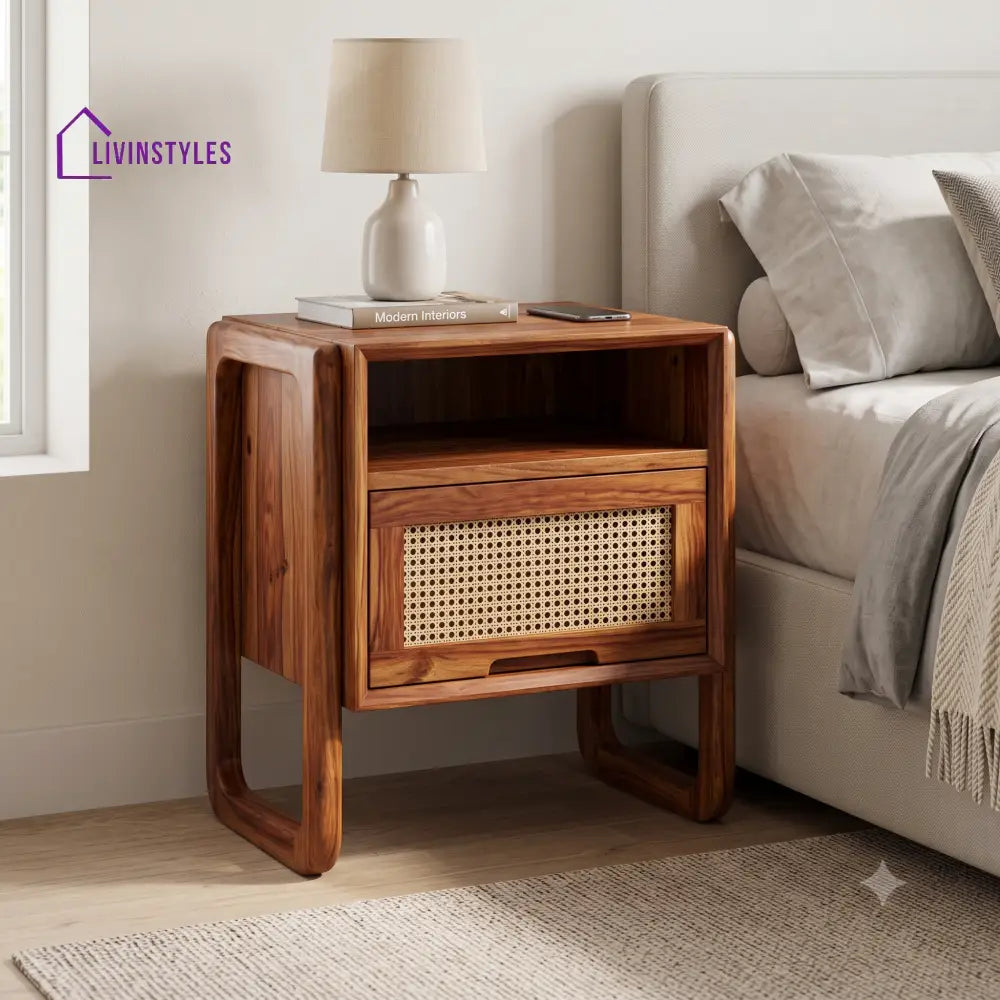 Nyaboke Premium Wooden Bedside Table | Side Table for Bedroom